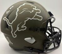 Ennis Rakestraw Jr. Autographed Detroit Lions Green STS Full-Size Replica Football Helmet Beckett CoA