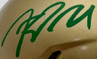 Riley Leonard Autographed Notre Dame Shamrock Mini Football Helmet PSA DNA CoA