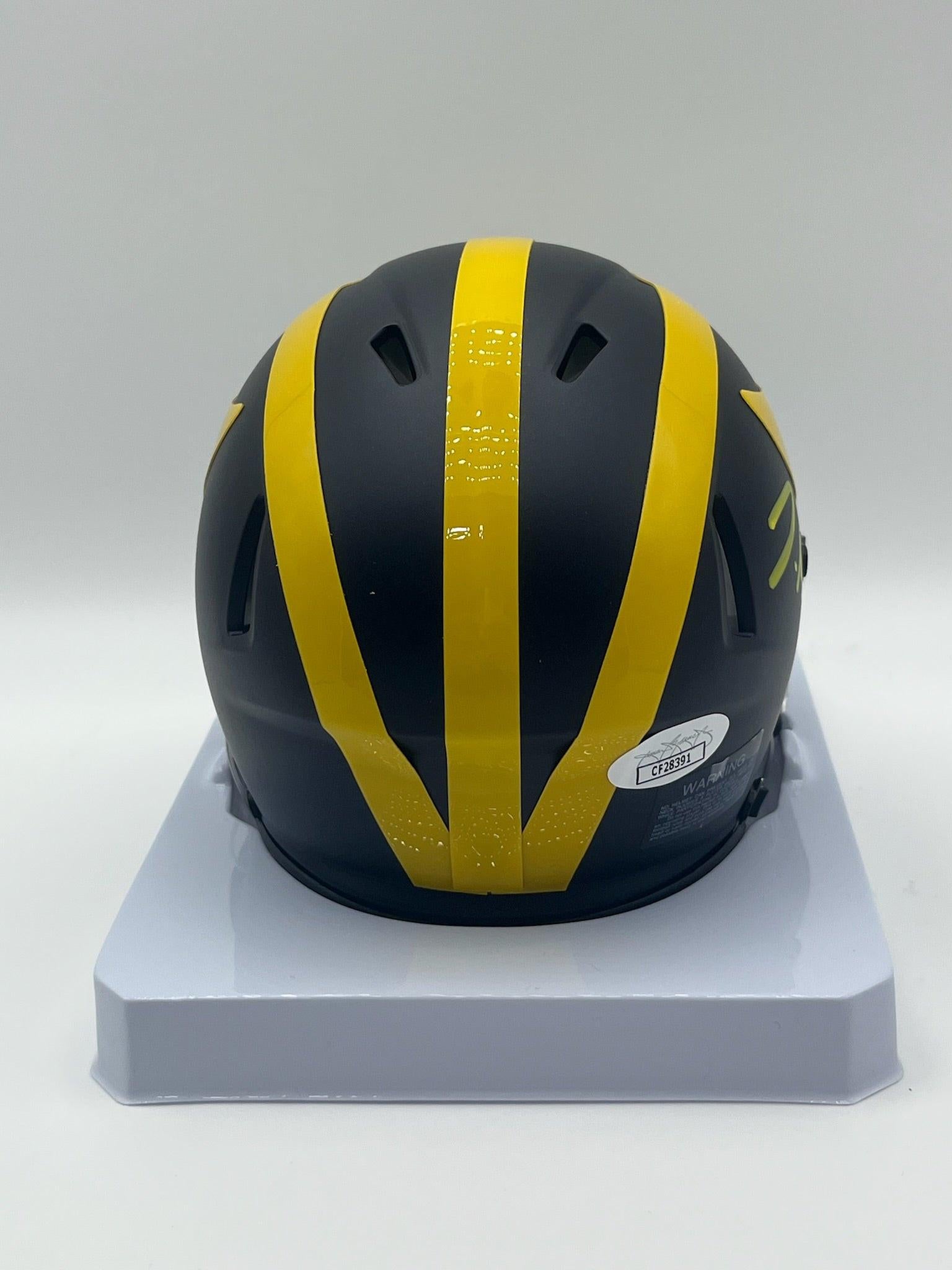 bike helmets wolverines Jordan Marshall Autographed Michigan Wolverines Mini Football Helmet JSA CoA