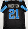 Amik Robertson Autographed Detroit Lions Black Custom Football Jersey Beckett CoA