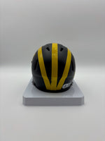 Aidan Hutchinson Autographed Michigan Wolverines Mini Football Helmet Beckett CoA