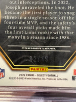 Kerby Joseph Autographed Detroit Lions Football Card Beckett Authenticated Auto Grade 10 /49