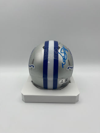 Ndamukong Suh Autographed Detroit Lions Speed Throwback Mini Football Helmet Beckett CoA.