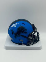 Jahmyr Gibbs Autographed Detroit Lions Mini Rave Football Helmet with Fanatics CoA