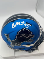 Christian Mahogany Autographed Detroit Lions Alternate Mini Football Helmet JSA CoA