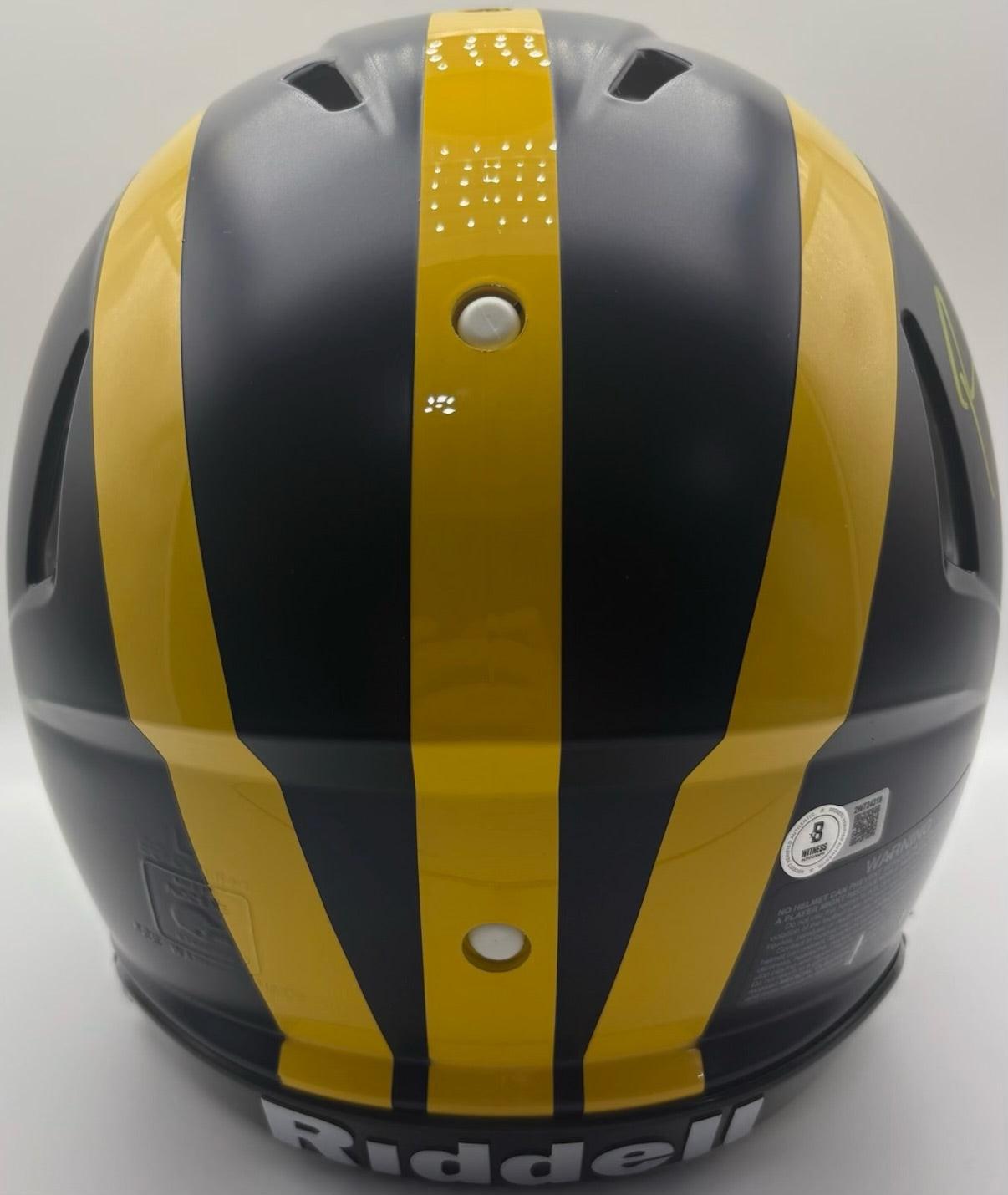 Braylon Edwards Autographed & Inscribed Michigan Wolverines Full-Size Authentic Football Helmet Beckett CoA