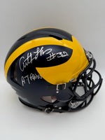 Anthony “A-Train” Thomas Autographed & Inscribed Michigan Wolverines Full-Size Authentic Football Helmet JSA CoA
