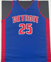 Marcus Sasser Autographed Detroit Pistons Navy Custom Basketball Jersey JSA CoA