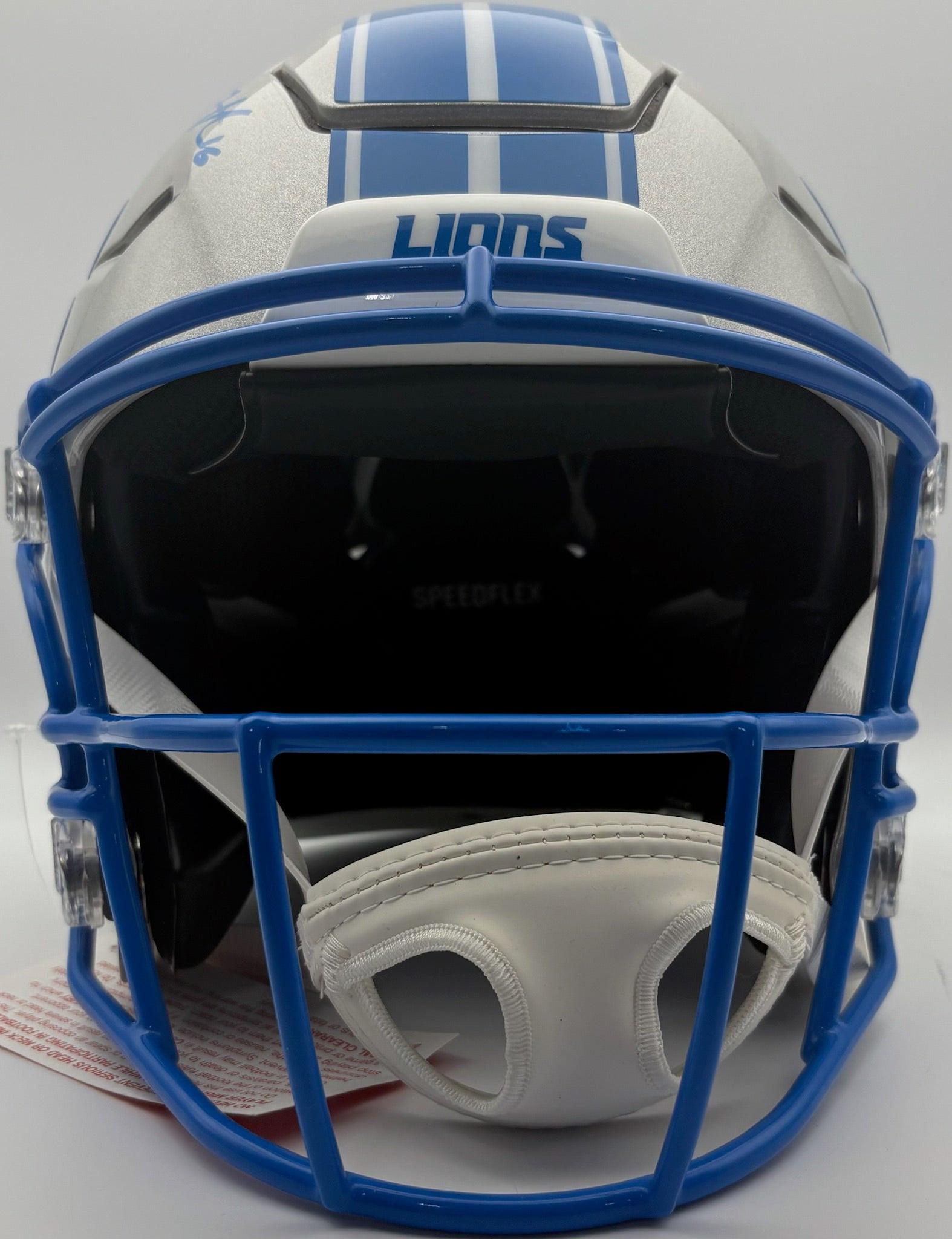 Autographed Jared Goff Detroit Lions 2024 Riddell Speed Flex Authentic Helmet