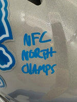 Kerby Joseph Autographed & Inscribed Detroit Lions Speed Full-Size Authentic Football Helmet JSA CoA