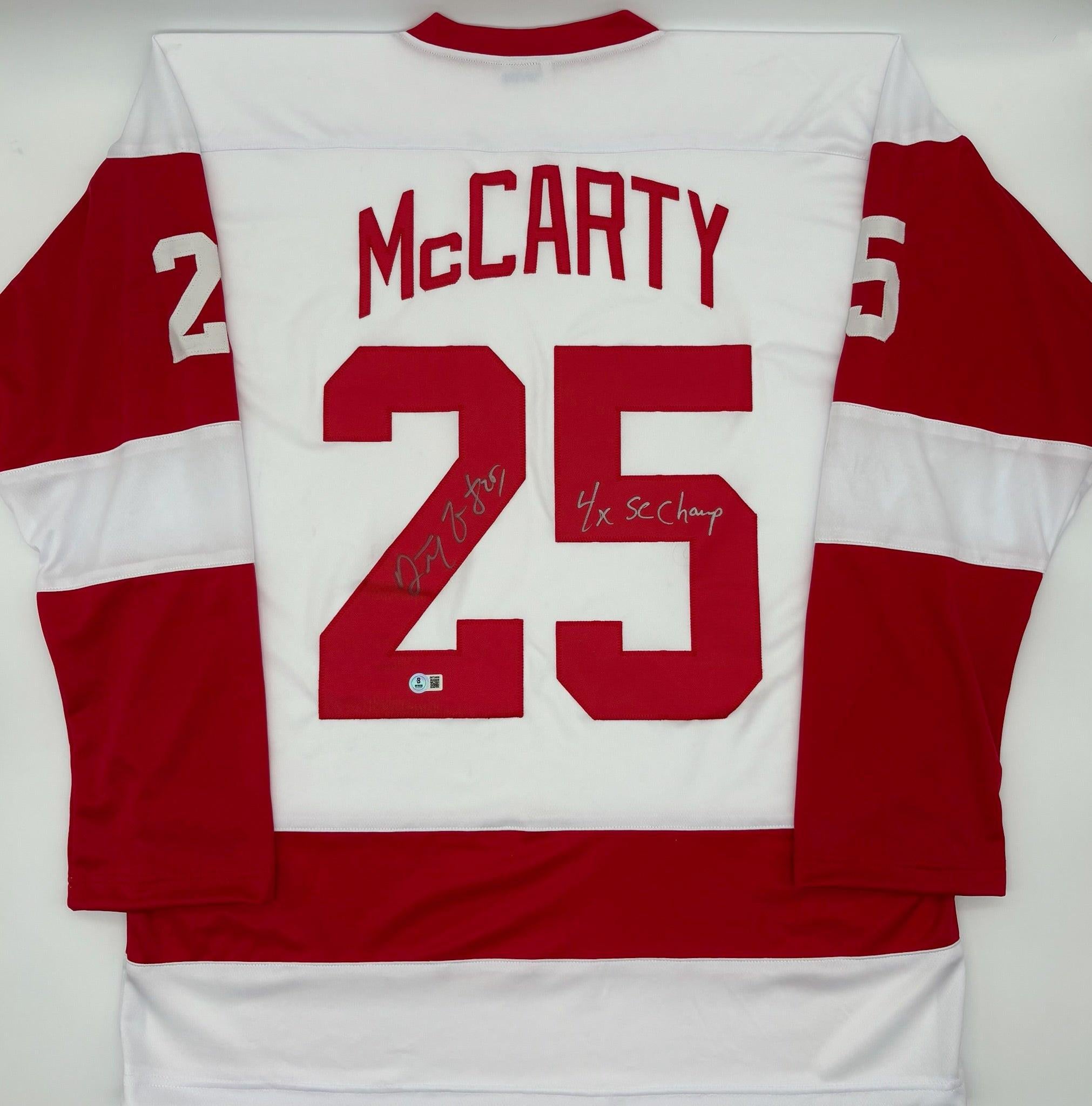 Darren McCarty Autographed & Inscribed Detroit Red Wings Custom