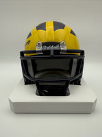 Donovan Edwards Autographed Michigan Wolverines 2023 CHAMPS Mini Football Helmet Beckett CoA