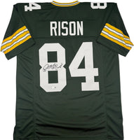 Andre Rison Autographed & Inscribed Green Bay Packers Green Custom Football Jersey Beckett CoA.