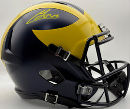 Colston Loveland Autographed Michigan Wolverines Full-Size Replica Football Helmet Beckett CoA