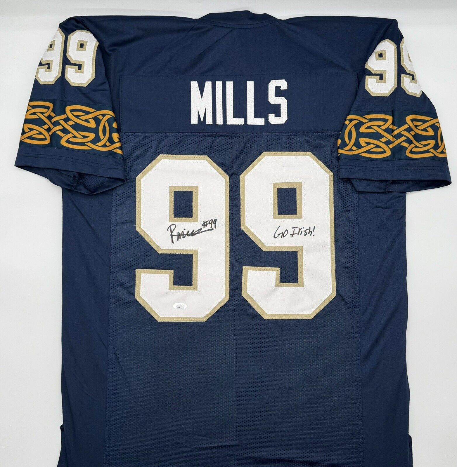 Rylie Mills Signed Custom Notre Dame Fighting Irish Navy Jersey JSA COA