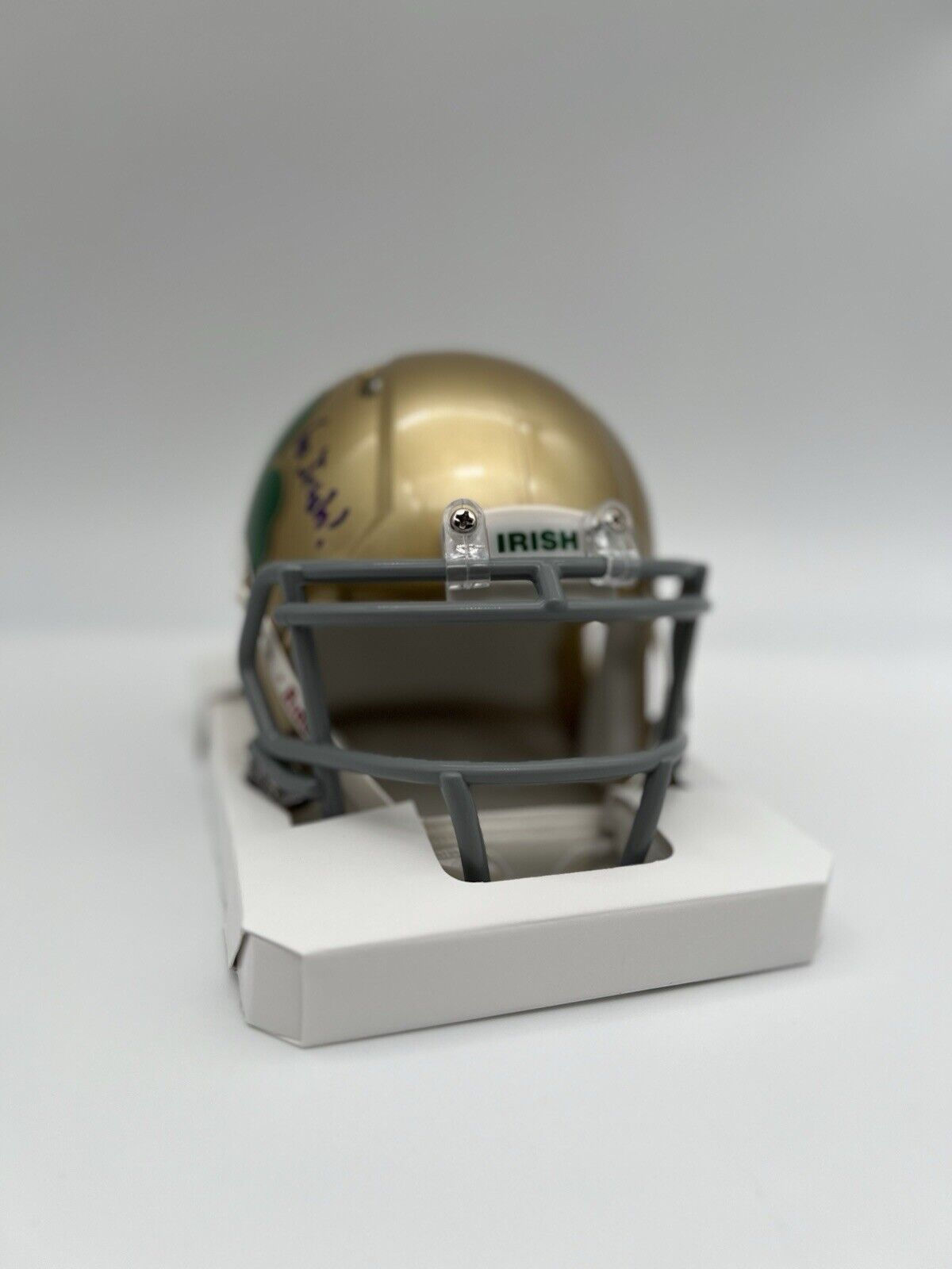 Mitchell Evans Signed Notre Dame Mini Helmet Speed JSA COA