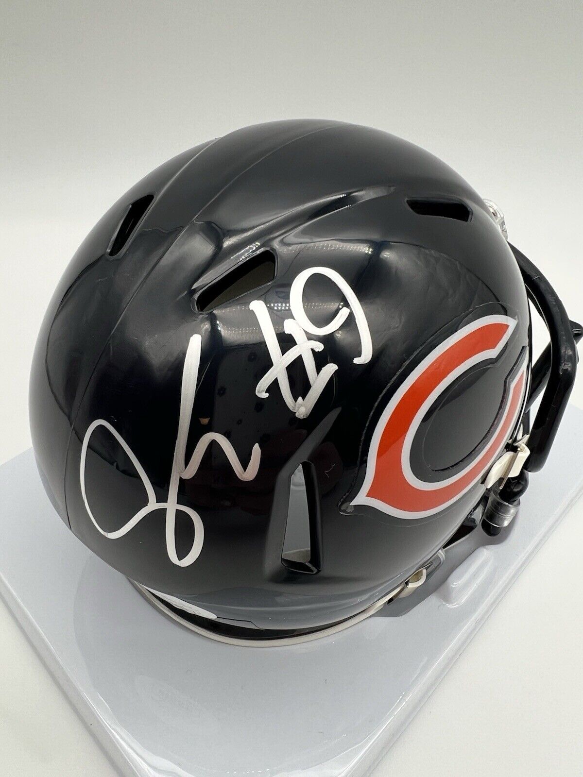 Jaquan Brisker Autographed Chicago Bears Speed Mini Helmet JSA WITNESSED COA