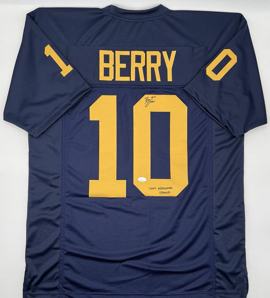 Zeke Berry Autographed Michigan Wolverines National Champs Custom Jersey JSA COA