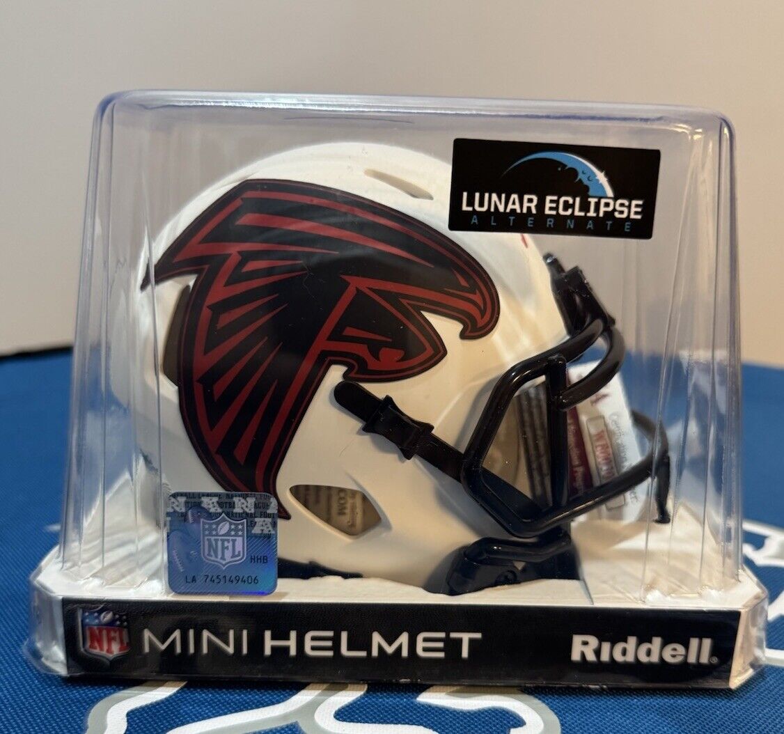 Michael Vick Signed Altanta Falcons Lunar Mini Helmet Autographed Beckett CoA