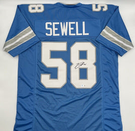 Penei Sewell Signed Custom XL Detroit Lions Jersey With Beckett CoA