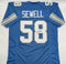 Penei Sewell Signed Custom XL Detroit Lions Jersey With Beckett CoA