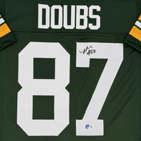 Romeo Doubs Autographed Green Bay Green Custom Football Jersey Beckett CoA