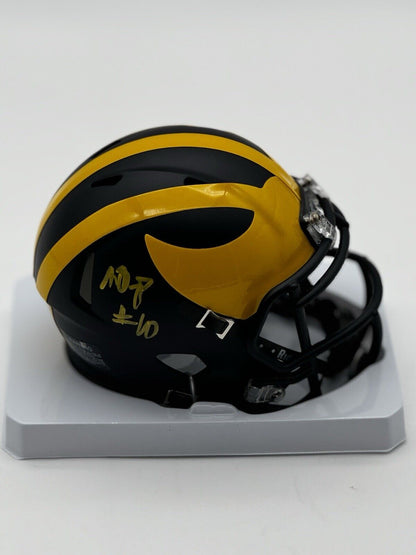 Alex Orji Signed Michigan Wolverines Mini Helmet JSA Certified