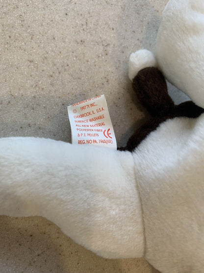 RARE VINTAGE Ty Beanie Baby Bruno 1997 With Tag Error