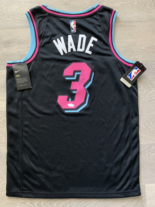 Dwyane Wade Signed Miami Heat Jersey Authentic Nike Swingman NBA Hall Of Fame