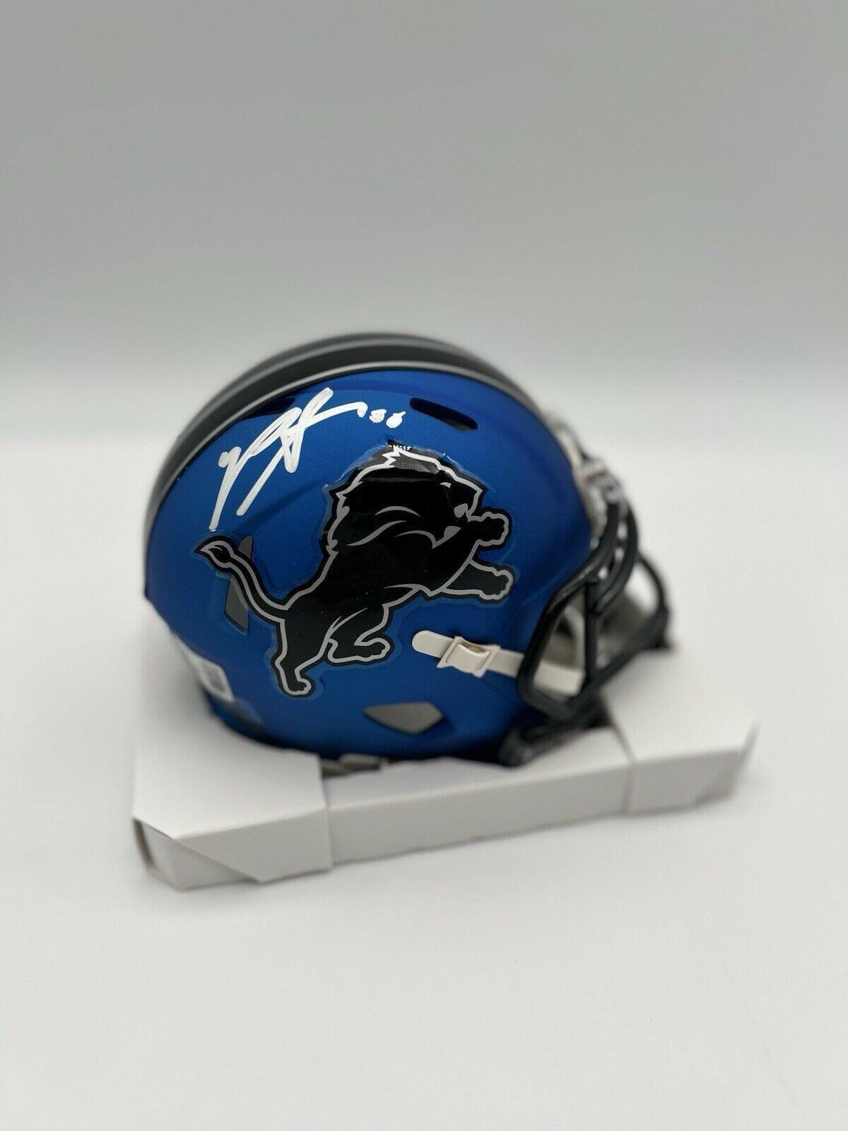 Penei Sewell Autographed Detroit Lions Alternate Mini Football Helmet Beckett CoA
