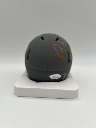 Jaquan Brisker Autographed Chicago Bears Slate Mini Helmet JSA WITNESSED COA