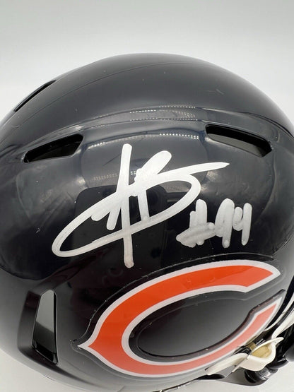 Austin Booker Autographed Mini Helmet Chicago Bears JSA WITNESSED COA