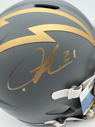 Ladanian Tomlinson Signed Chargers Full Size Helmet Slate Replica Radtke COA