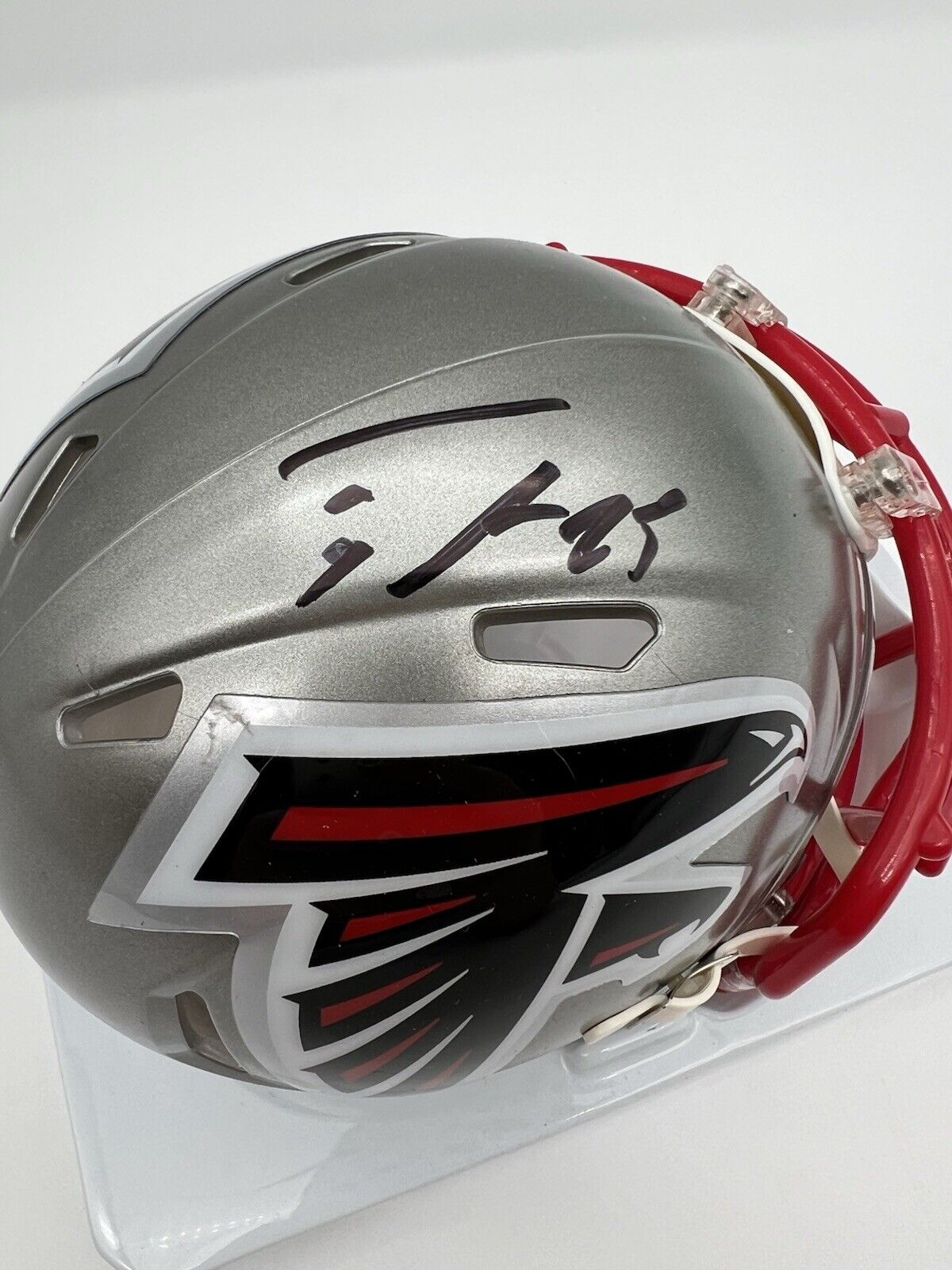 Tyler Allgeier Signed Riddell Atlanta Falcons Flash Alternate Speed Mini-Helmet 