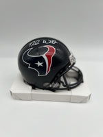 Deshaun Watson Houston Texans Autographed Mini Helmet COA JSA
