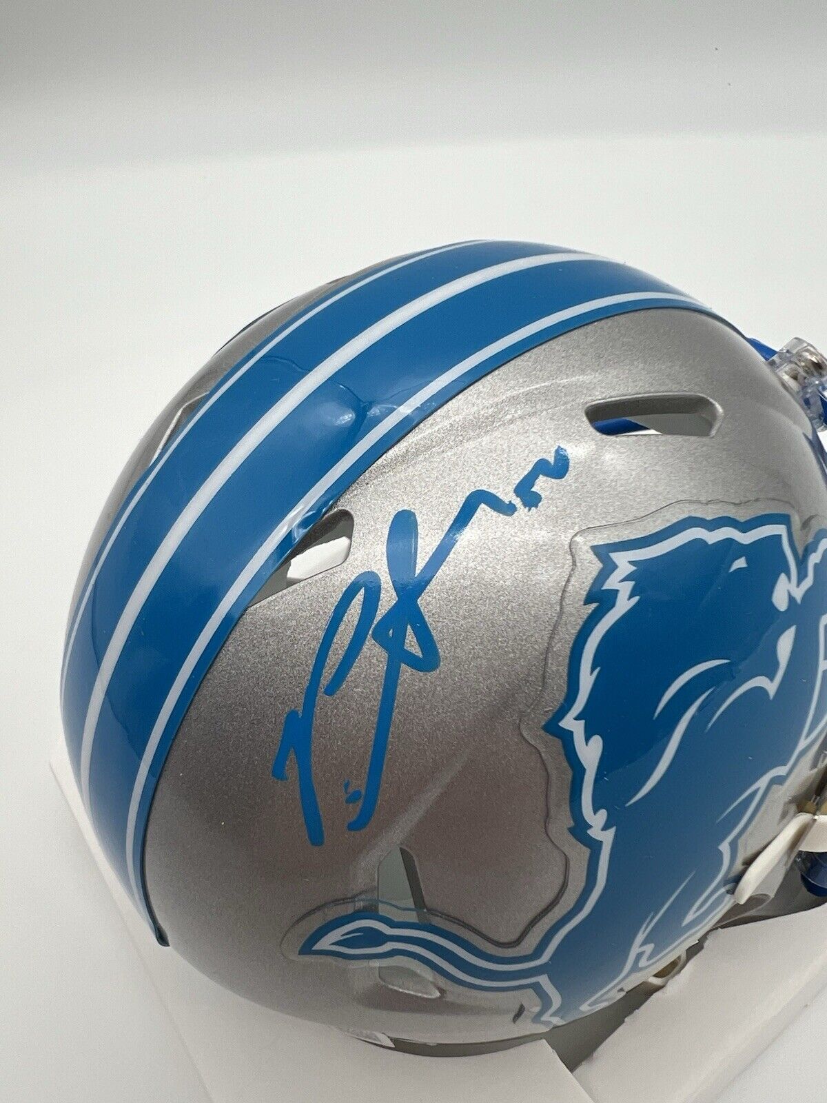 Detroit Lions PENEI SEWELL Signed Riddell Mini Helmet Beckett CoA