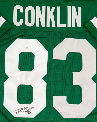 Tyler Conklin Signed Custom Green New York Jets Jersey JSA COA