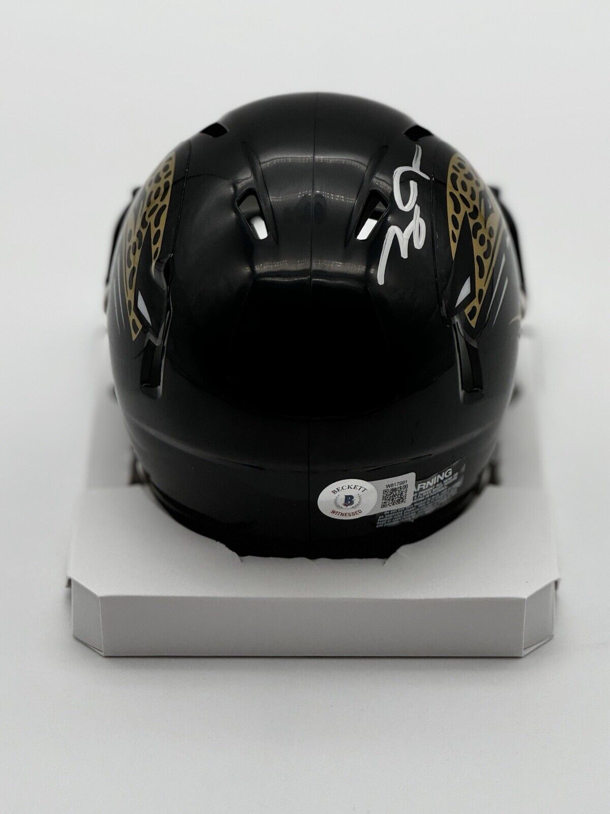 Zay Jones Autographed Jaguars Speed Mini Helmet - Beckett  CoA