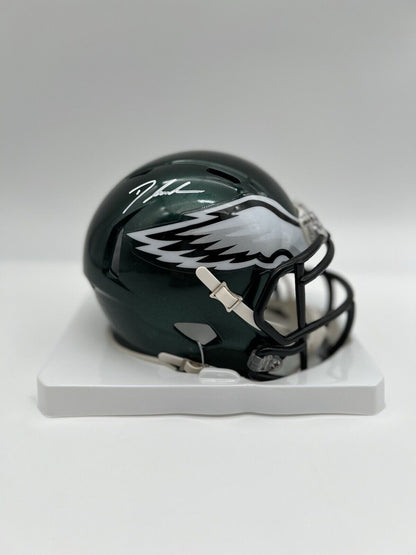 D’Andre Swift Signed Eagles Speed Mini Helmet JSA COA