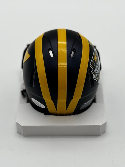 Zeke Berry Signed Michigan Wolverines Champ  Mini Helmet JSA COA