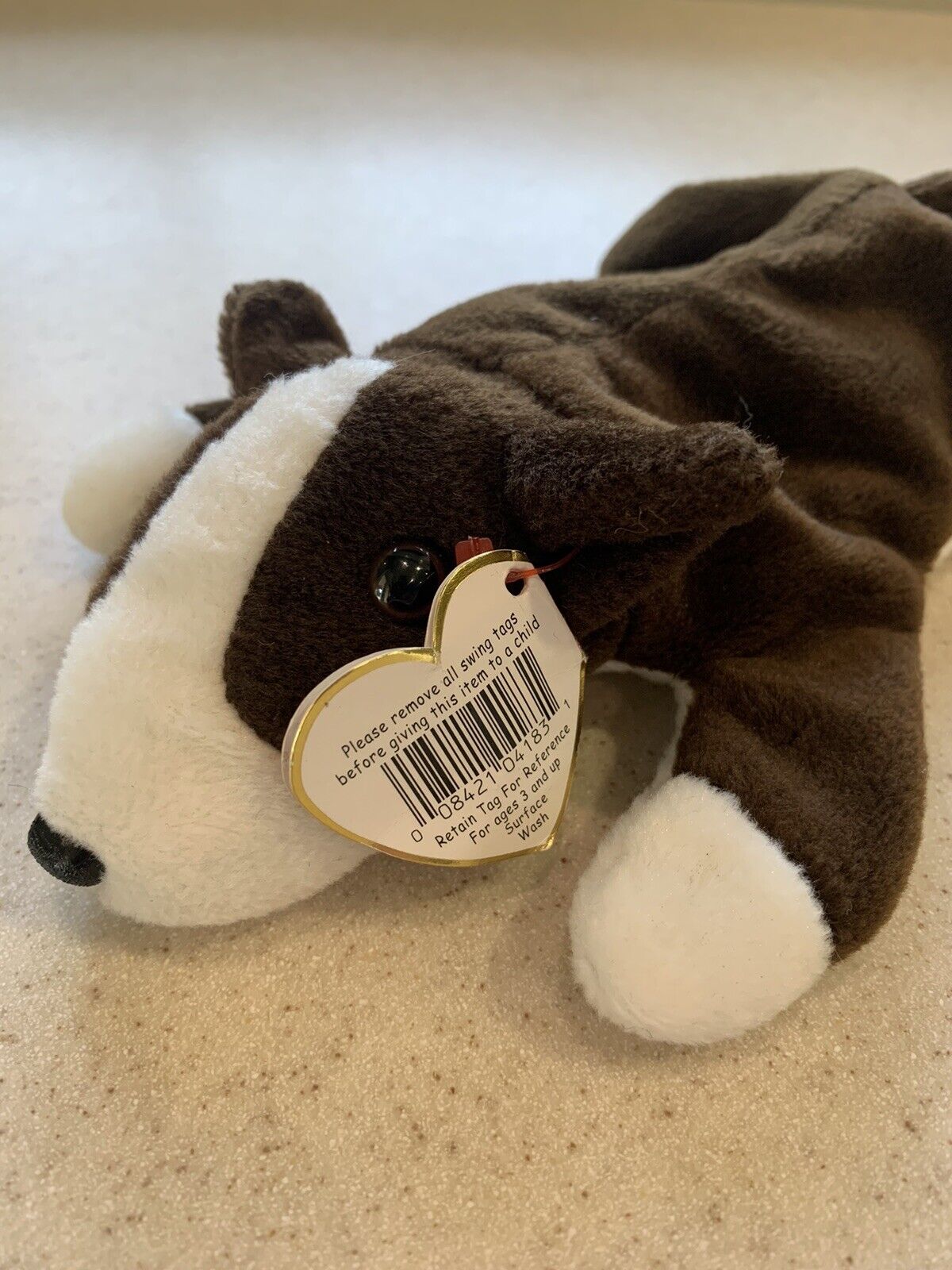 RARE VINTAGE Ty Beanie Baby Bruno 1997 With Tag Error