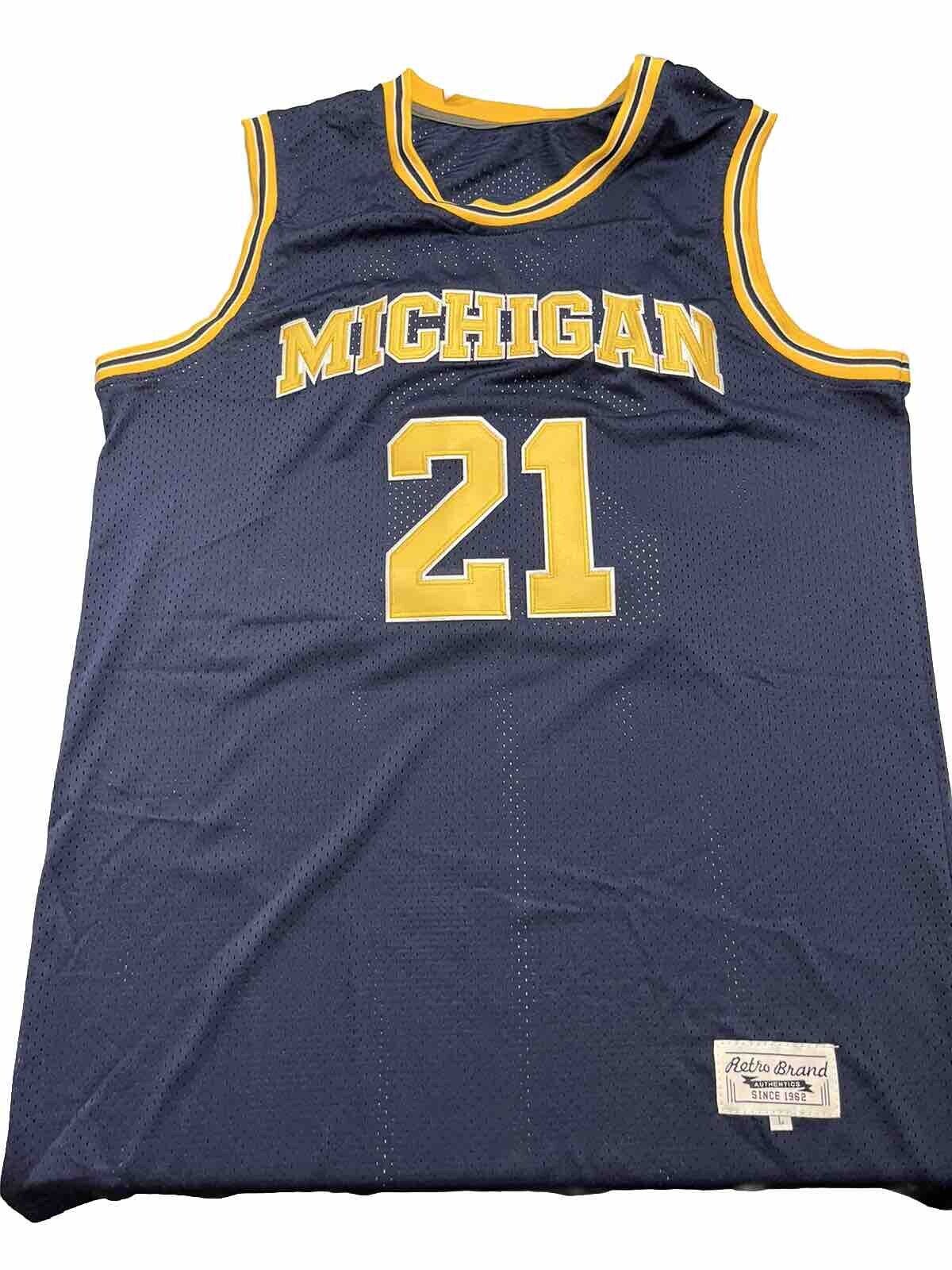 Franz Wagner Signed Michigan Wolverines Jersey Beckett Magic 1st Round Pck 2021