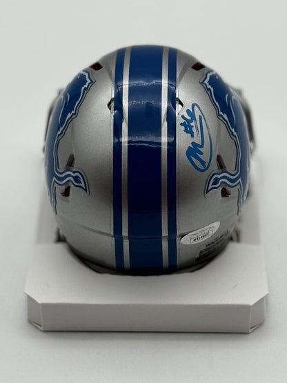 Ifeatu Melifonwu Signed Detroit Lions Mini Helmet JSA COA