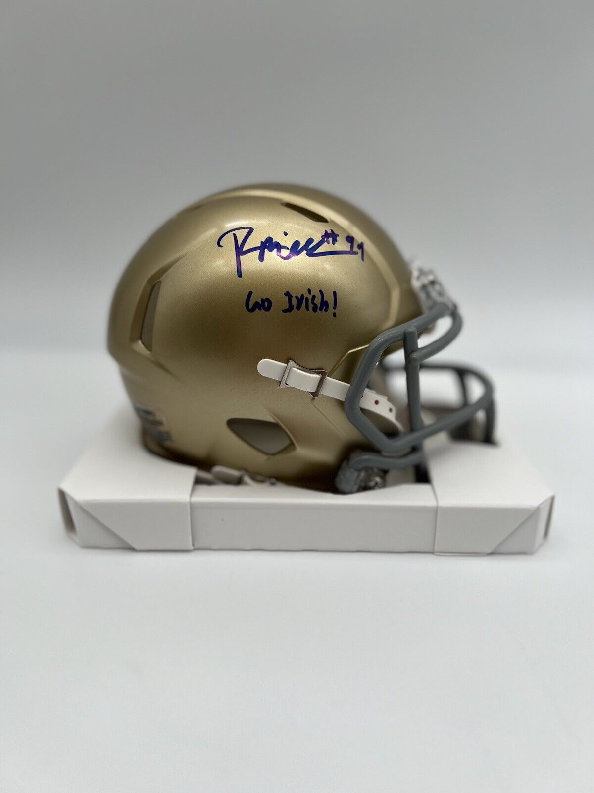 Rylie Mills Autographed  Notre Dame Fighting Irish Mini Helmet JSA COA