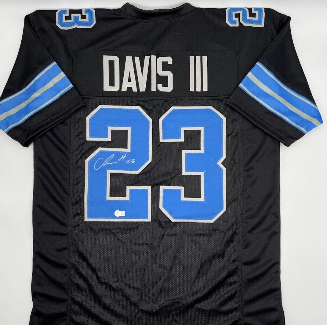 Carlton Davis III Signed Detroit Lions Custom XL Jersey (Beckett)