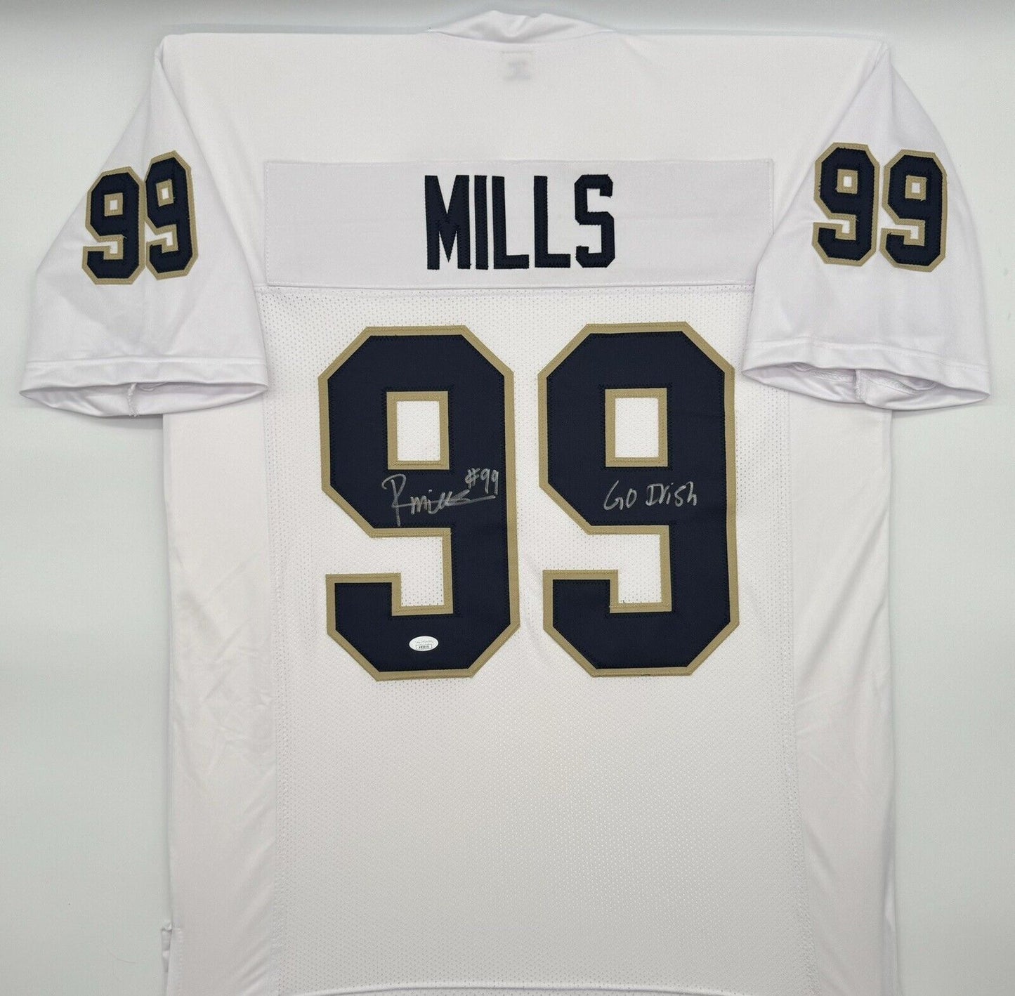 Rylie Mills Signed Custom Notre Dame Fighting Irish White Jersey JSA COA