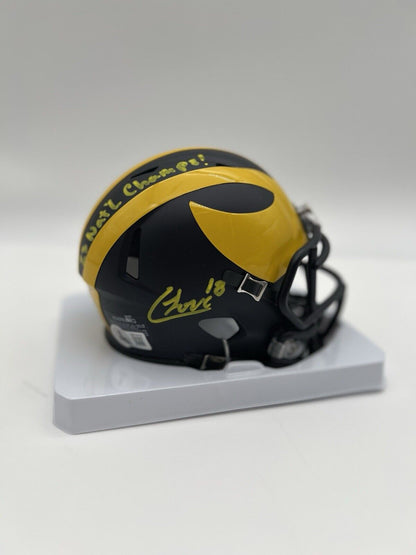 Colston Loveland Signed Michigan Wolverines Mini Helmet Natl Champs BECKETT