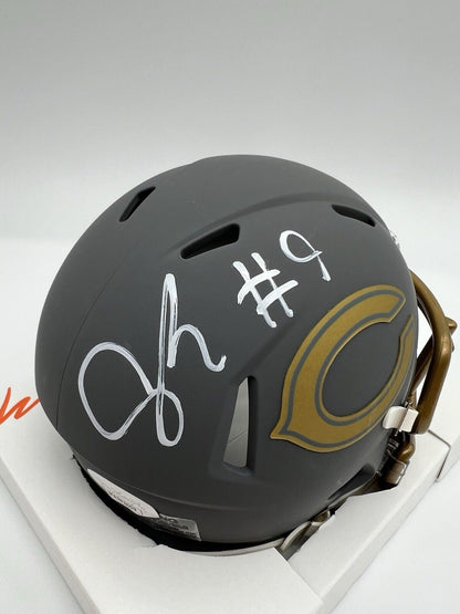 Jaquan Brisker Autographed Chicago Bears Slate Mini Helmet JSA WITNESSED COA