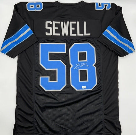 Penei Sewell Signed Custom XL Detroit Lions Jersey With Beckett CoA