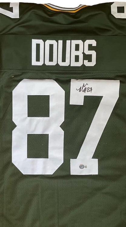 Romeo Doubs Autographed Green Bay Custom Green Football Jersey-BAS